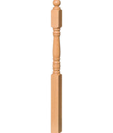 4300 Ball Top Starting Newel Post, Red Oak