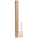 4302 3-1/2" S4S Newel Post with Rounded Top and Groove, Beech
