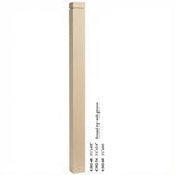 4302 3-1/2" S4S Newel Post with Rounded Top and Groove, Birch