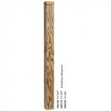 4302 3-1/2" S4S Newel Post with Rounded Top and Groove, Hickory