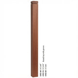 4302 3-1/2" S4S Newel Post with Rounded Top and Groove, Mahogany