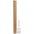 4302 3-1/2" S4S Newel Post with Rounded Top and Groove, Red Oak
