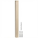 4302 3-1/2" S4S Newel Post with Rounded Top and Groove, Soft Maple