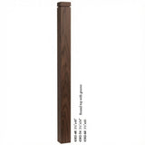 4302 3-1/2" S4S Newel Post with Rounded Top and Groove, Walnut