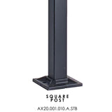 Square Newel Post  – 40 x 40 x 2 mm, Satin Black