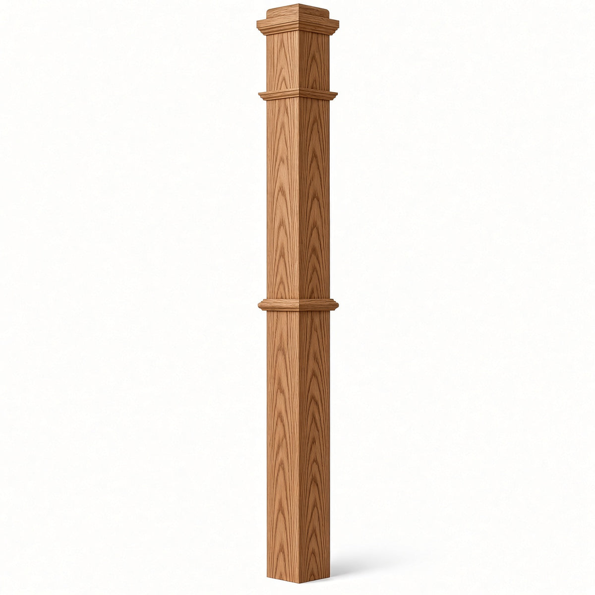 4375 4-3/4" x 62" Box Newel Post, Alder