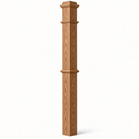 4375 4-3/4" x 62" Box Newel Post, Alder