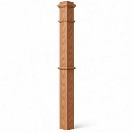 4375 4-3/4" x 62" Box Newel Post, American Cherry