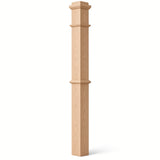 4375 4-3/4" x 62" Box Newel Post, Beech