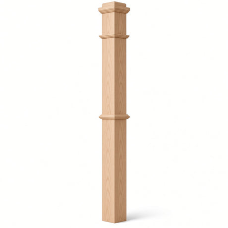 4375 4-3/4" x 62" Box Newel Post, Beech