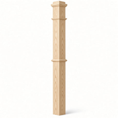 4375 4-3/4" x 62" Box Newel Post, Birch