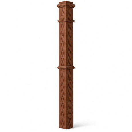 4375 4-3/4" x 62" Box Newel Post, Brazilian Cherry