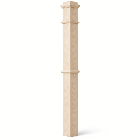 4375 4-3/4" x 62" Box Newel Post, Hard Maple