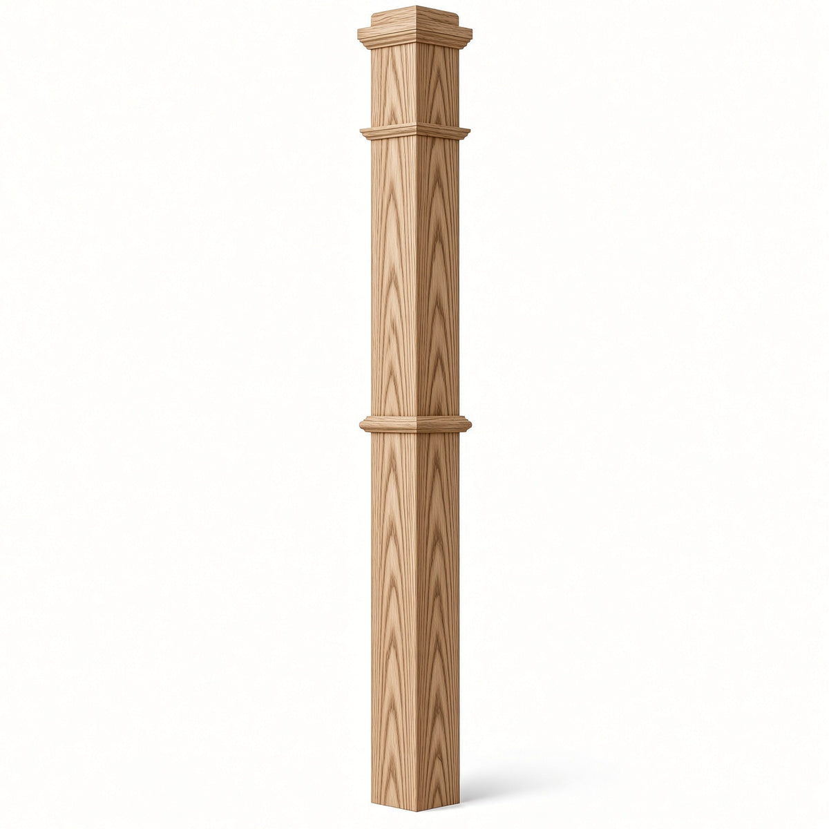 4375 4-3/4" x 62" Box Newel Post, Hickory