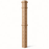 4375 4-3/4" x 62" Box Newel Post, Hickory