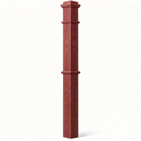 4375 4-3/4" x 62" Box Newel Post, Mahogany