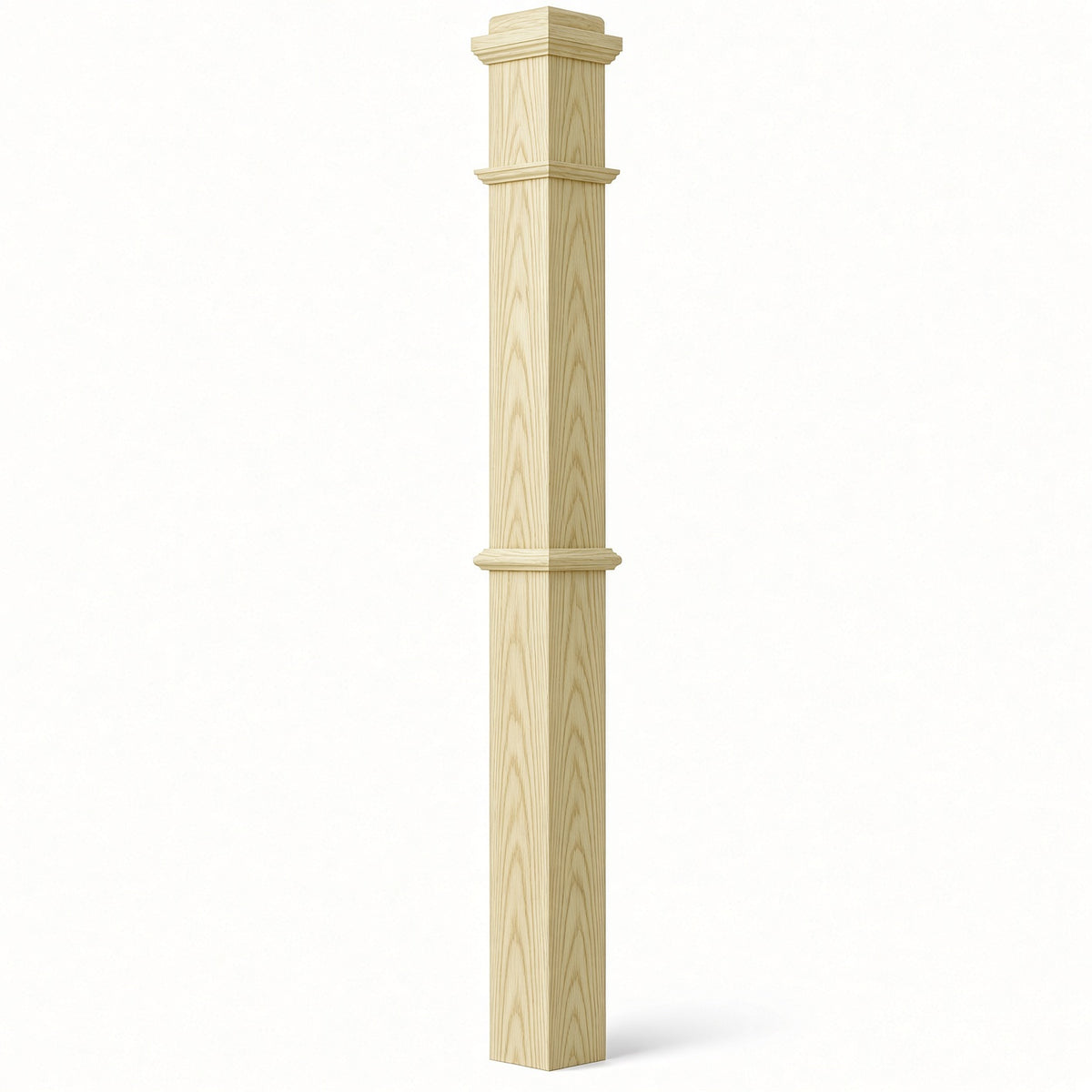 4375 4-3/4" x 62" Box Newel Post, Poplar