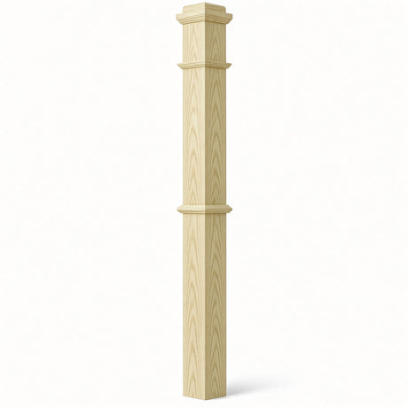 4375 4-3/4" x 62" Box Newel Post, Poplar