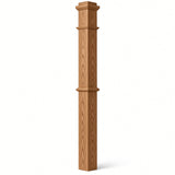4375 4-3/4" x 62" Box Newel Post, Red Oak