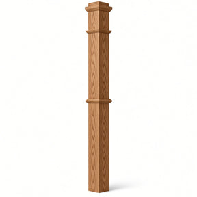 4375 4-3/4" x 62" Box Newel Post, Red Oak