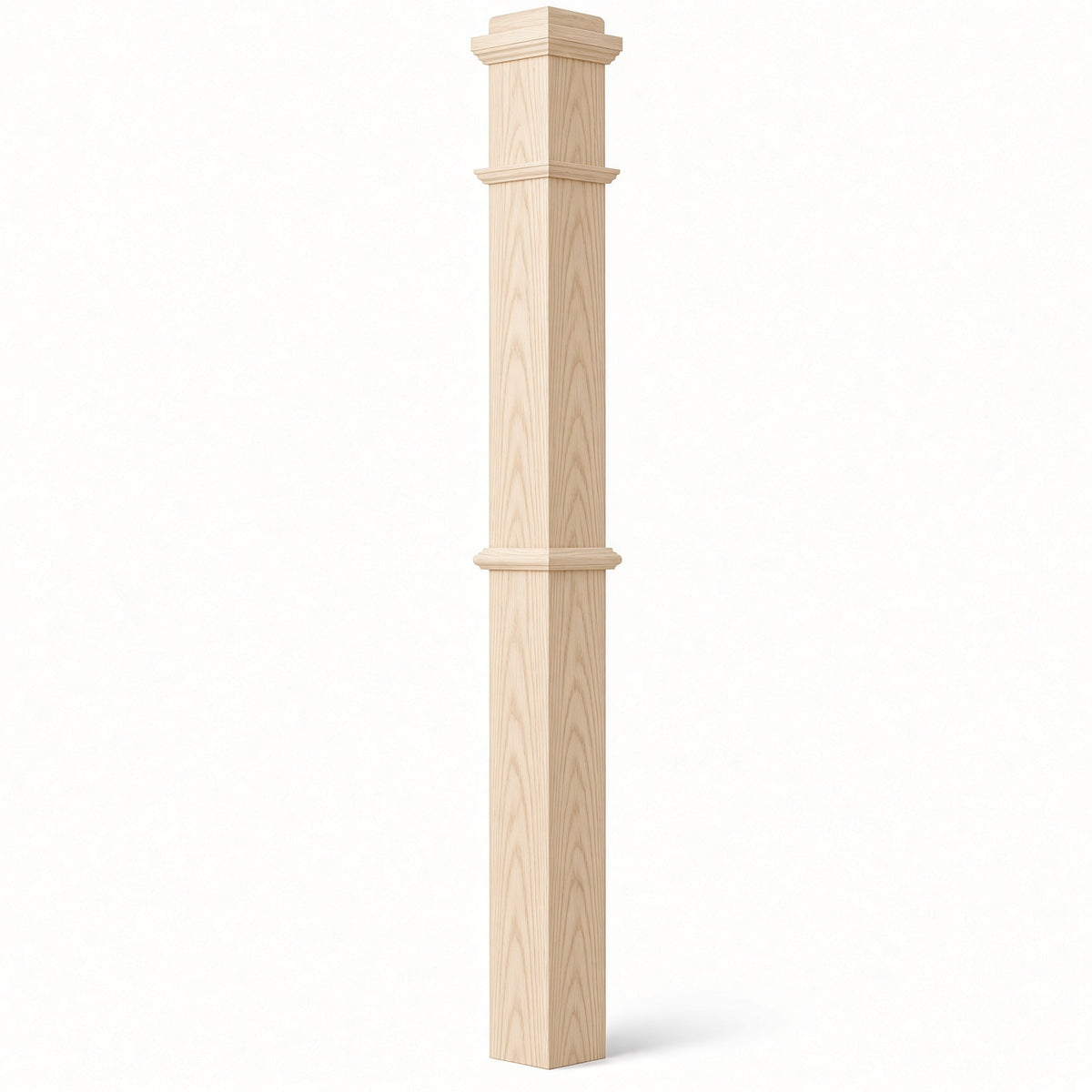4375 4-3/4" x 62" Box Newel Post, Soft Maple