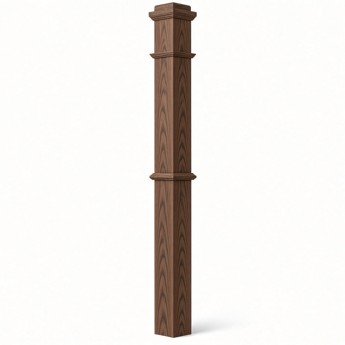 4375 4-3/4" x 62" Box Newel Post, Walnut