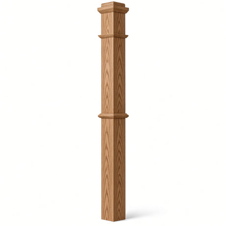 4375 4-3/4" x 62" Box Newel Post, White Oak