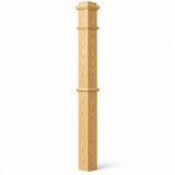 4375 4-3/4" x 62" Box Newel Post, Yellow Pine