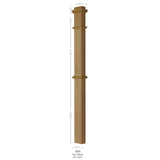 4375 Primed with Special Species Trim HALF Box Newel Post
