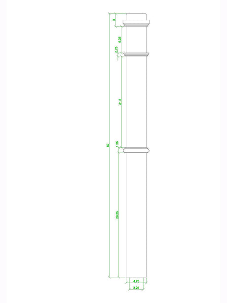 4375 Box Newel CADD image
