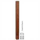 4402 3" S4S Newel Post with Champhered Top and Groove,  Brazilian Cherry