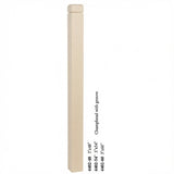 4402 3" S4S Newel Post with Champhered Top and Groove, Hard Maple