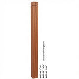 4402 3" S4S Newel Post with Champhered Top and Groove, Mahogany