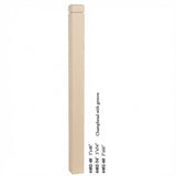 4402 3" S4S Newel Post with Champhered Top and Groove, Soft Maple