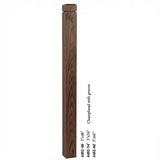 4402 3" S4S Newel Post with Champhered Top and Groove, Walnut