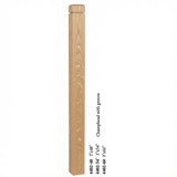 4402 3" S4S Newel Post with Champhered Top and Groove, White Oak