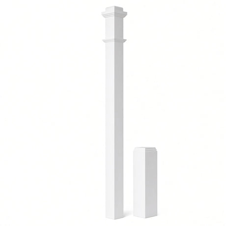 4491 3-1/2" x 55" Box Newel Post with attached pedistal, Primed