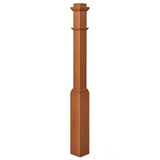 4491 3-1/2" Box Newel Post with attached pedistal, American Cherry