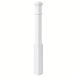 4491 3-1/2" Box Newel Post with attached pedistal, Primed