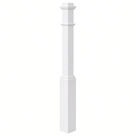 4491 3-1/2" Box Newel Post with attached pedistal, Primed