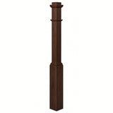 4491 3-1/2" Box Newel Post with attached pedistal, Walnut