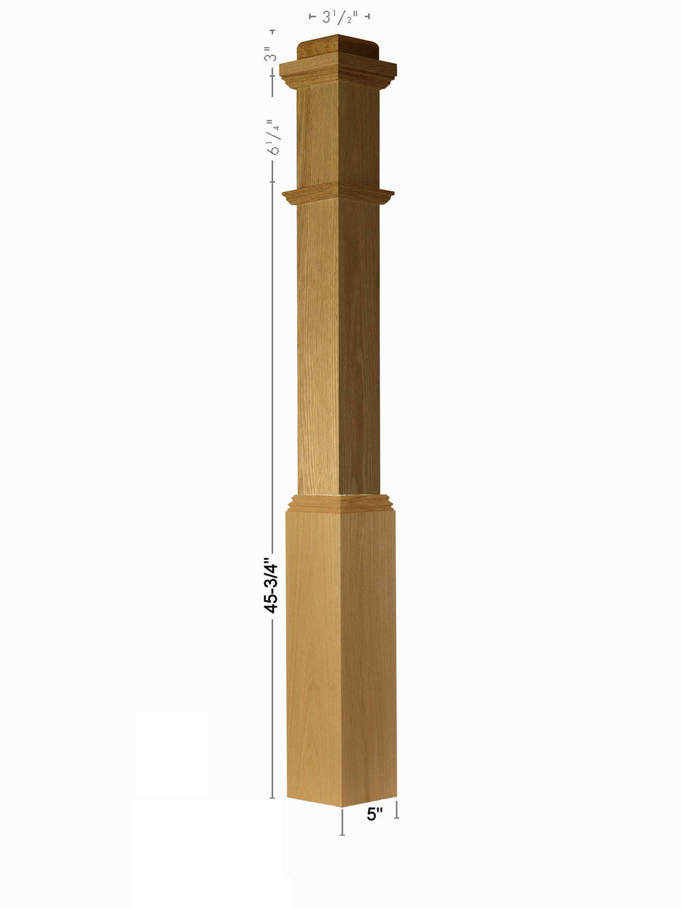 4491 Adjustable Plain Box Newel Post