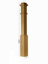 4491 Adjustable Plain Box Newel Post