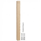 4502 3-1/2" S4S Newel Post with Champhered Top and Grooves, Ash