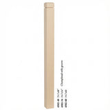 4502 3-1/2" S4S Newel Post with Champhered Top and Grooves, Birch