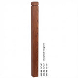 4502 3-1/2" S4S Newel Post with Champhered Top and Grooves, Brazilian Cherry