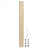 4502 3-1/2" S4S Newel Post with Champhered Top and Grooves, Poplar