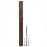 4502 3-1/2" S4S Newel Post with Champhered Top and Grooves, Walnut