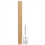 4502 3-1/2" S4S Newel Post with Champhered Top and Grooves, White Oak