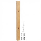 4502 3-1/2" S4S Newel Post with Champhered Top and Grooves, Yellow Pine